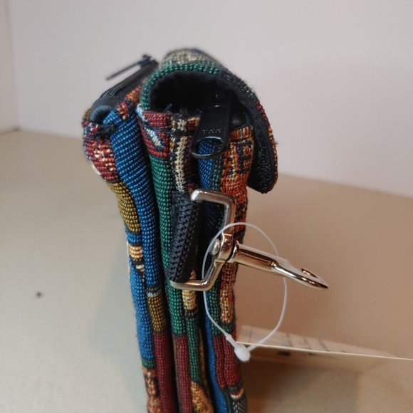 Miss Bonnie California GOLF Tapestry Clutch Purse Cosmetic Bag 7x6" w/Tag Purse - Picture 11 of 12